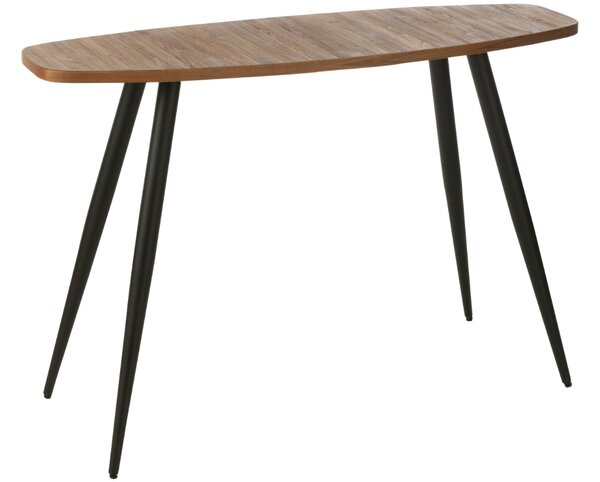 Hnědý dřevěný toaletní stolek J-line Tooky 120 x 40 cm