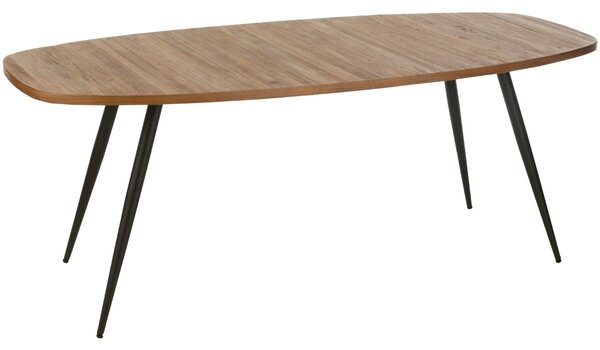 Hnědý dřevěný jídelní stůl J-line Tooky 200 x 90 cm
