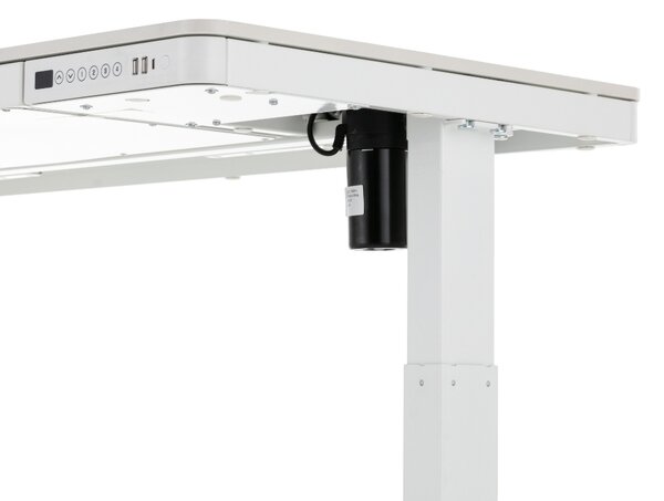 Výškově nastavitelný stůl OfficeTech 2, 120 x 60 cm, bílá