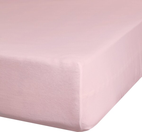 ELASTICKÉ JERSEY PROSTĚRADLO 90X200 CM, VÝŠKA 25 CM PÚDROVĚ RŮŽOVÁ