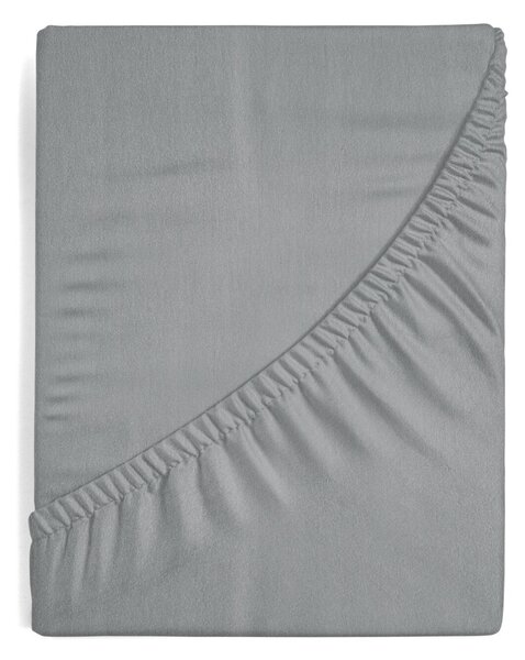 JERSEY PROSTĚRADLO 90X200 CM, VÝŠKA 25 CM ŠEDÉ