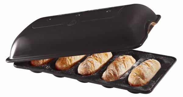 Forma na pečení 5 mini baget, černá, 39 x 23 cm Emile Henry (Barva-černá)