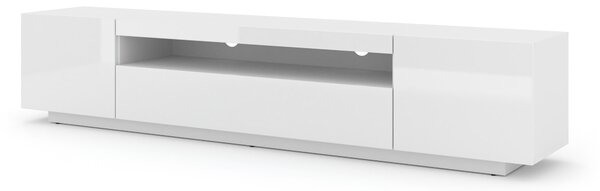 BIM Televizní stolek AURA 200 cm univerzální bílý lesk