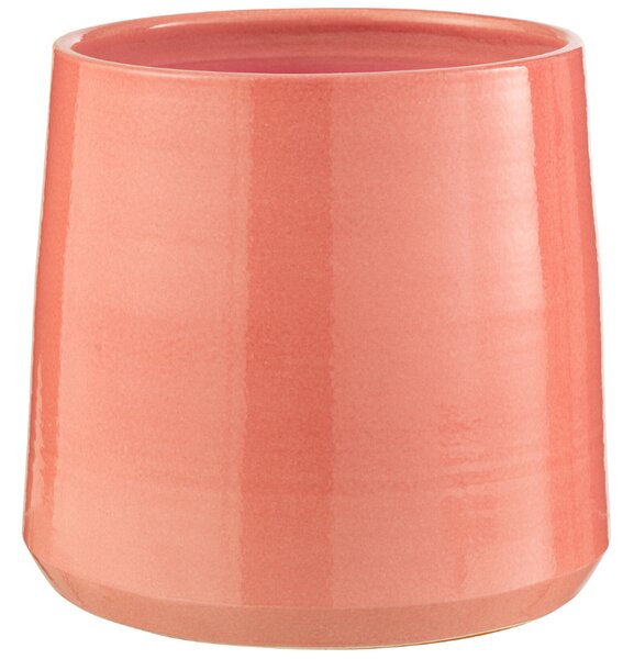 Růžový keramický květináč J-line Asol 28 cm