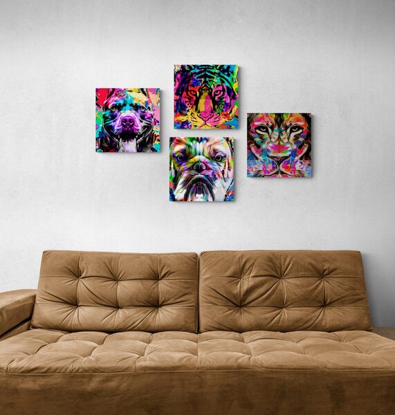 Set obrazů v zajímavém pop art stylu