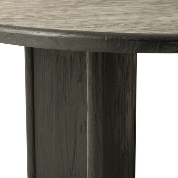 Černý teakový jídelní stůl J-line Blacky 150 cm