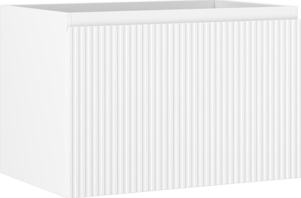 Mexen Rivel, koupelnová skříňka pod umyvadlo 70 cm, 1 zásuvka, drážkovaná, bílá matná, 91A20-07047-1-BF01