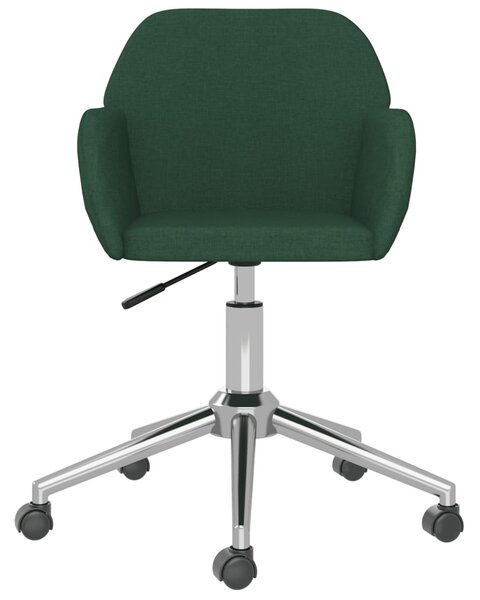 Otočné jídelní židle 2 ks tmavě zelené textil 3103091