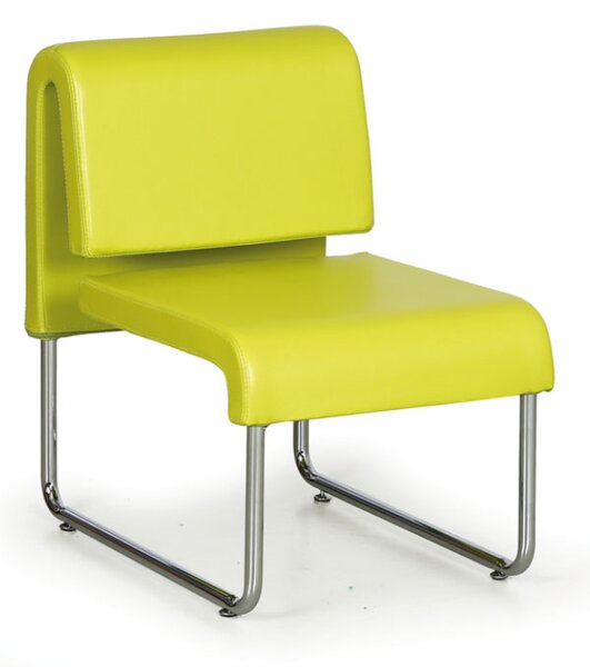 Kožené křeslo do čekáren, Sofa PUBLIC, zelená