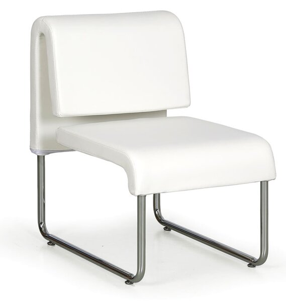 Kožené křeslo do čekáren, Sofa PUBLIC, bílá