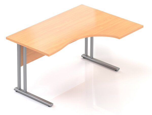 Ergonomický stůl Visio 140 x 100 cm, pravý, buk