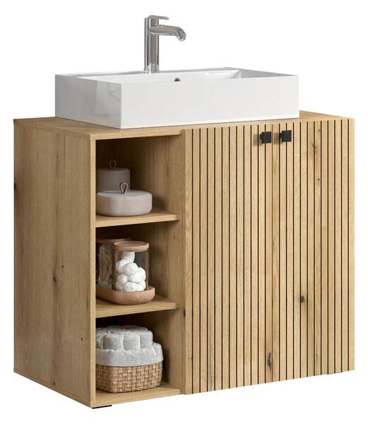 SKŘÍŇKA POD UMYVADLO, barvy dubu, barvy dubu, 90/91/53 cm MID.YOU - Online Only koupelnové skříňky, Online Only