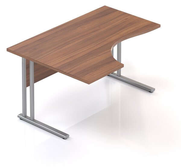 Ergonomický stůl Visio 140 x 100 cm, levý, ořech