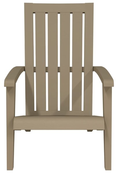 Zahradní židle Adirondack světle hnědá polypropylen