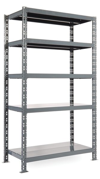 Policový regál 1800x1200x500 mm, 5 polic, nosnost police 300 kg, základní