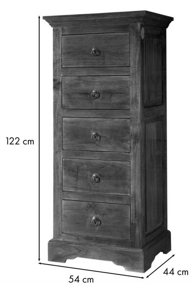 CAMBRIDGE Komoda 122x54x44 cm, akácie
