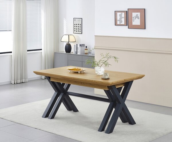 JÍDELNÍ STŮL, černá, barvy dubu, 160/320/90/76 cm P & B - Jídelní stoly, Online Only
