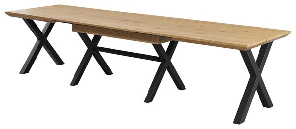 JÍDELNÍ STŮL, černá, barvy dubu, 160/320/90/76 cm P & B - Jídelní stoly, Online Only