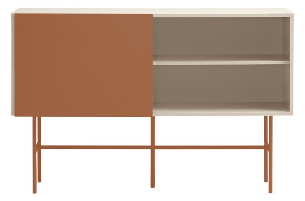 Cihlově červená lakovaná komoda Teulat Nube 140 x 45 cm