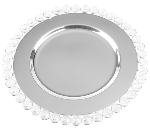 PODLOŽKA POD TALÍŘ, kov, sklo, 23 cm Ambia Home - Servírovací nádobí