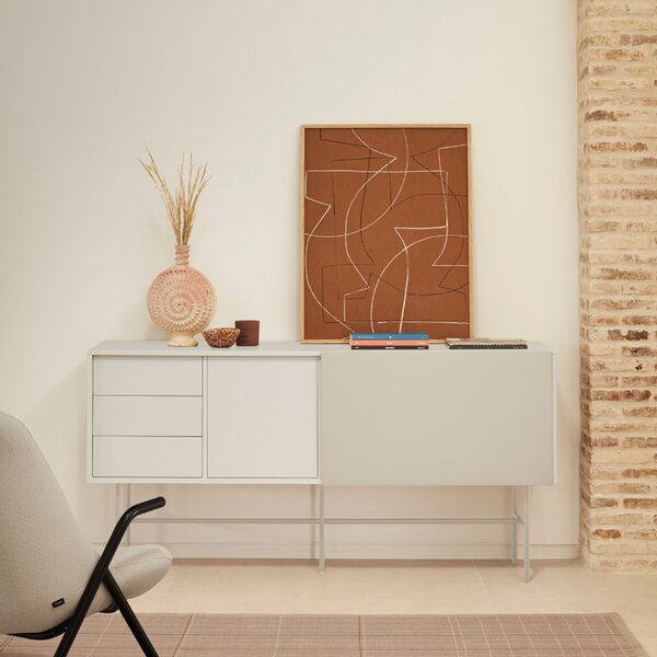 Béžová lakovaná komoda Teulat Nube 180 x 45 cm