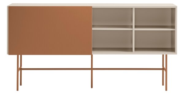Cihlově červená lakovaná komoda Teulat Nube 180 x 45 cm