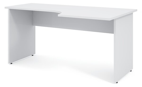 Ergonomický stůl Impress 160 x 90 cm, pravý, bílá
