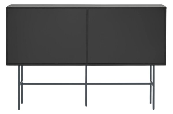 Antracitově šedá lakovaná komoda Teulat Nube 140 x 45 cm
