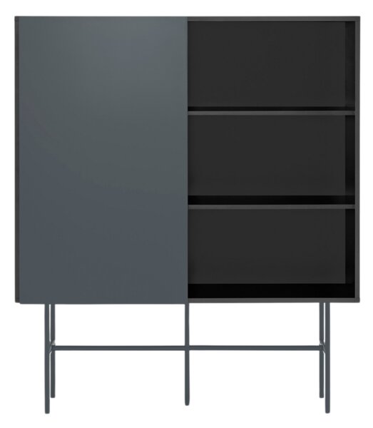 Antracitově šedá lakovaná komoda Teulat Nube 120 x 45 cm
