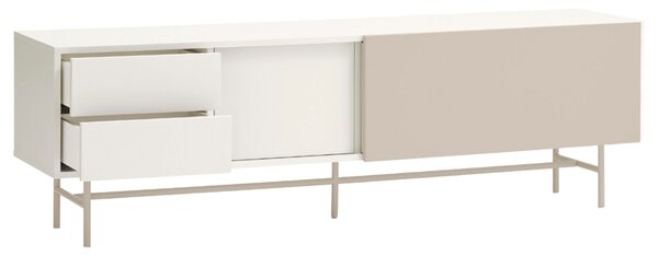 Béžový lakovaný TV stolek Teulat Nube 180 x 40 cm