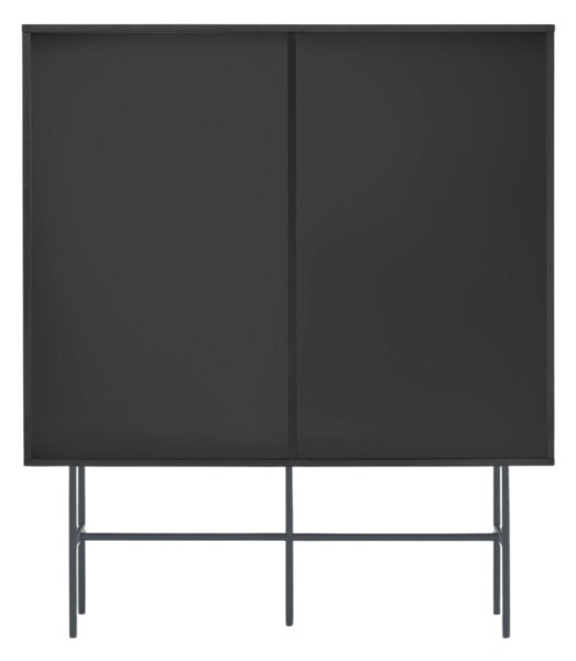 Antracitově šedá lakovaná komoda Teulat Nube 120 x 45 cm