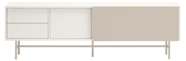 Béžový lakovaný TV stolek Teulat Nube 180 x 40 cm
