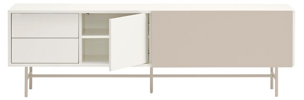 Béžový lakovaný TV stolek Teulat Nube 180 x 40 cm