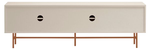 Cihlově červený lakovaný TV stolek Teulat Nube 180 x 40 cm
