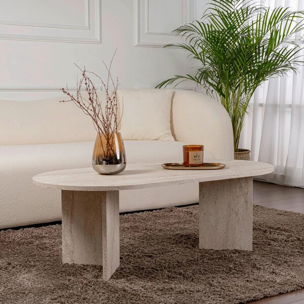 KONFERENČNÍ STOLEK, slonovinová, kompozitní dřevo, 119/60/40 cm MID.YOU - Online Only konferenční stolky, Online Only