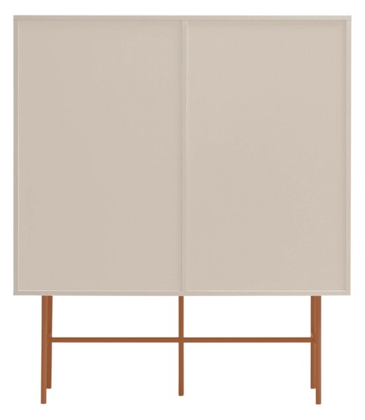 Cihlově červená lakovaná komoda Teulat Nube 120 x 45 cm