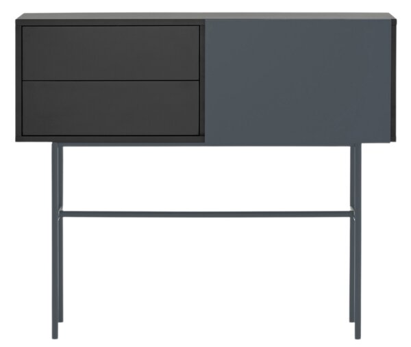 Antracitově šedý lakovaný toaletní stolek Teulat Nube 110 x 35 cm
