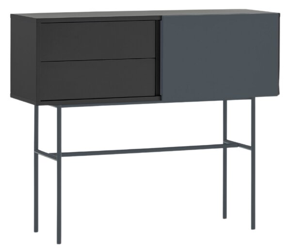 Antracitově šedý lakovaný toaletní stolek Teulat Nube 110 x 35 cm