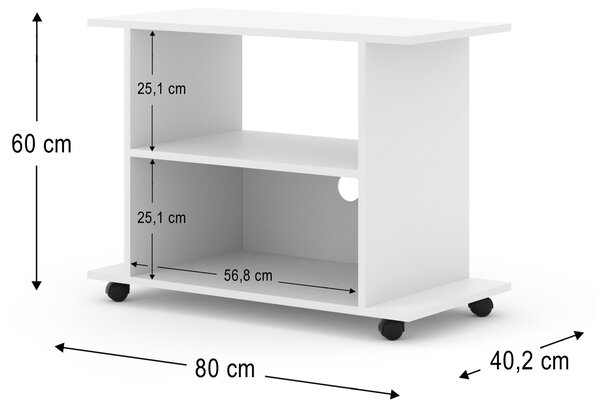 BIM Televizní stolek YOGI bílý mat