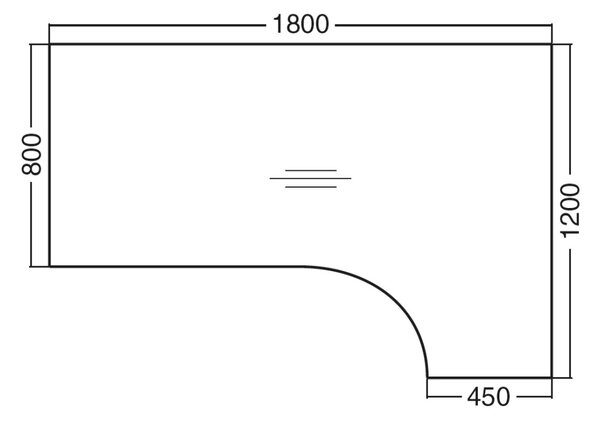 Ergonomický stůl ProOffice B 180 x 120 cm, pravý, buk
