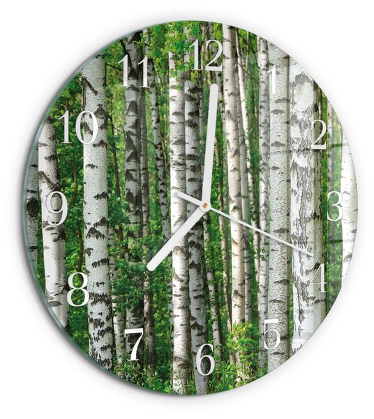 Skleněné hodiny na stěnu Břízy zsob-fi30-00084742