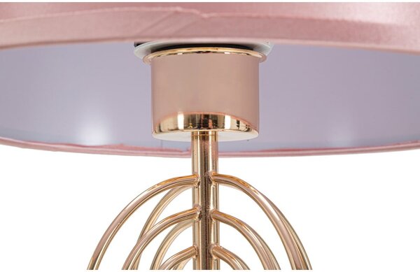 Růžová stolní lampa Mauro Ferretti Krista, výška 55 cm