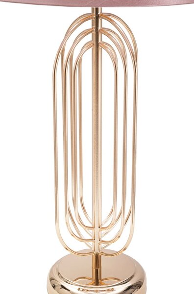 Růžová stolní lampa Mauro Ferretti Krista, výška 55 cm