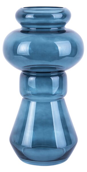 Skleněná váza Morgana Medium 35 cm tmavě modrá Present Time (Barva- tmavě modrá, sklo)