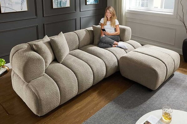 Designová pohovka Zaxson 255 cm šampaňská