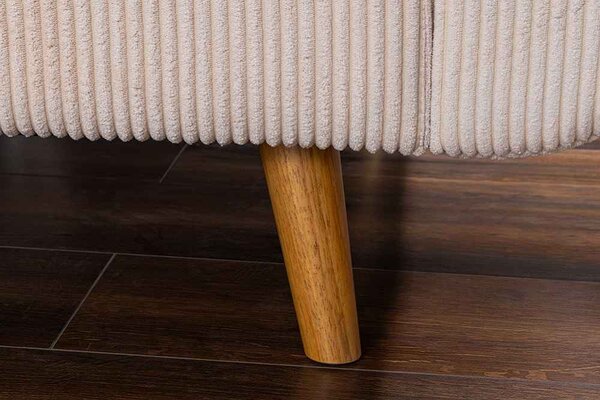 Designová rozkládací pohovka Bailey 215 cm béžový manšestr