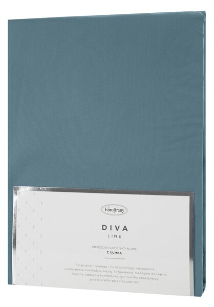 MAKOSATENOVÉ PROSTĚRADLO DINA S GUMIČKOU 100X200 CM, VÝŠKA 25 CM TMAVĚTYRKYSOVÁ BS