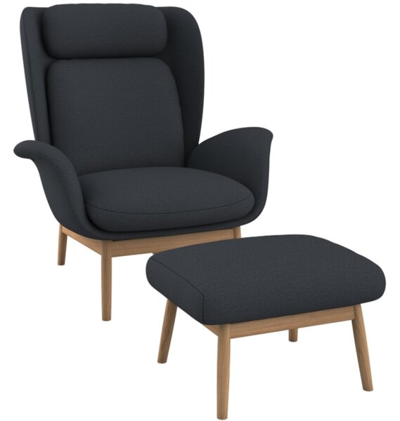 -25 % Dny MOMENTI– Flexlux Tmavě modré čalouněné lounge křeslo PADOVA