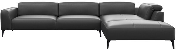 -25 % Dny MOMENTI– Flexlux Kožená rohová pohovka VOLUZZI 325 cm, pravá