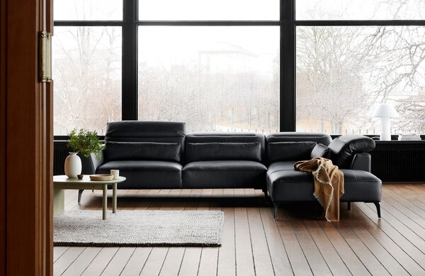 -25 % Dny MOMENTI– Flexlux Kožená rohová pohovka VOLUZZI 233 cm, pravá